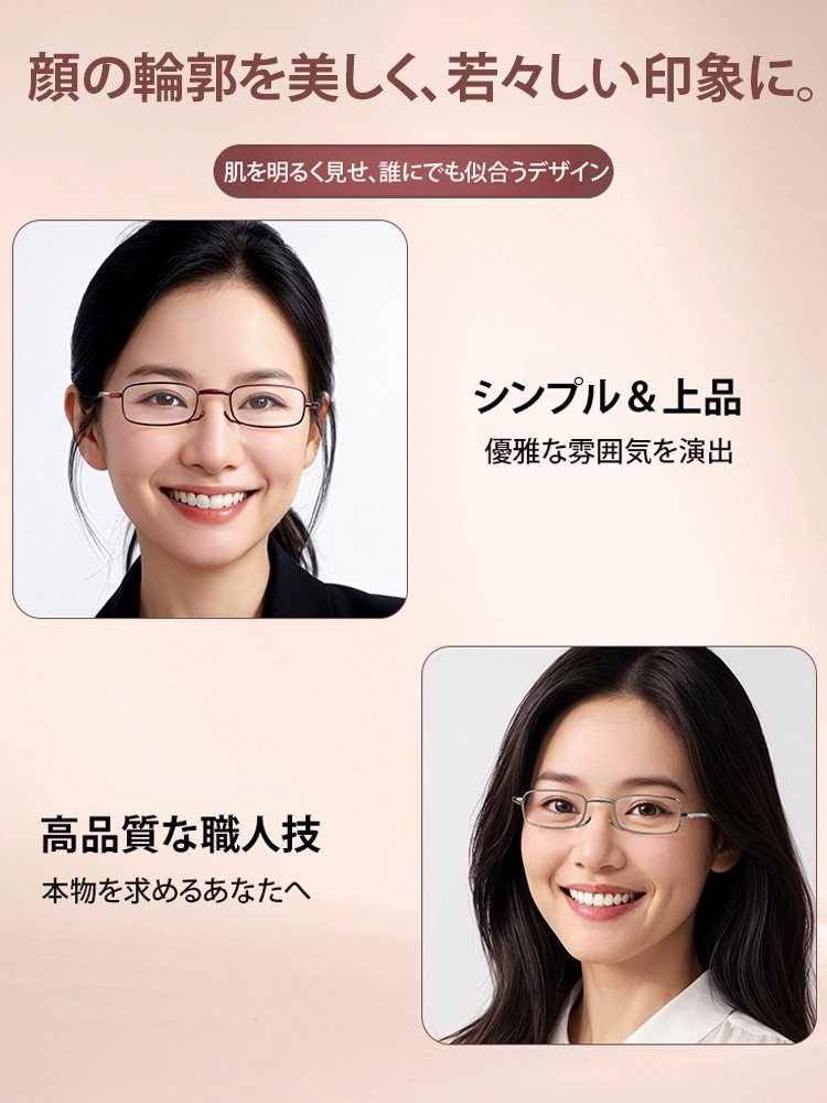 【東京眼科病院教授が推奨❤️+1.0～+7.0まで対応可能】超軽量折りたたみ式スマートズーム老眼鏡